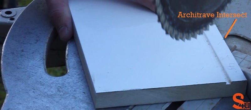 45 degree skirting board cut of grooved fit